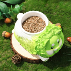 Cabbage Dog Plant Pot Cup Cute Gardening Gift