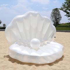 Giant Oyster Seashell Pool Float Inflatable Swim Floatie