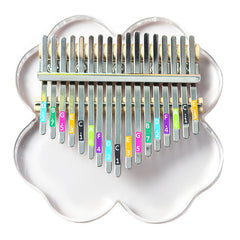 Transparent Clear Rainbow Kalimba 17-Note Thumb Piano - Clear Clover