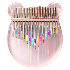 Transparent Clear Rainbow Kalimba 17-Note Thumb Piano - Rainbow Bear